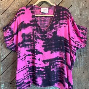 Brand Bazar Pink Black silk Top